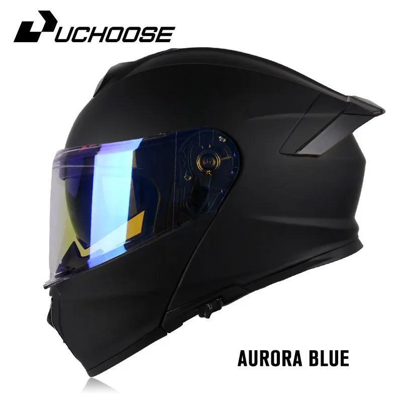 Full Face Helmets Crash Motorbike Protective Gear Men Women Flip Up Helmet Motorcycle Double Sun Visor - Franklyn & Page Emporium