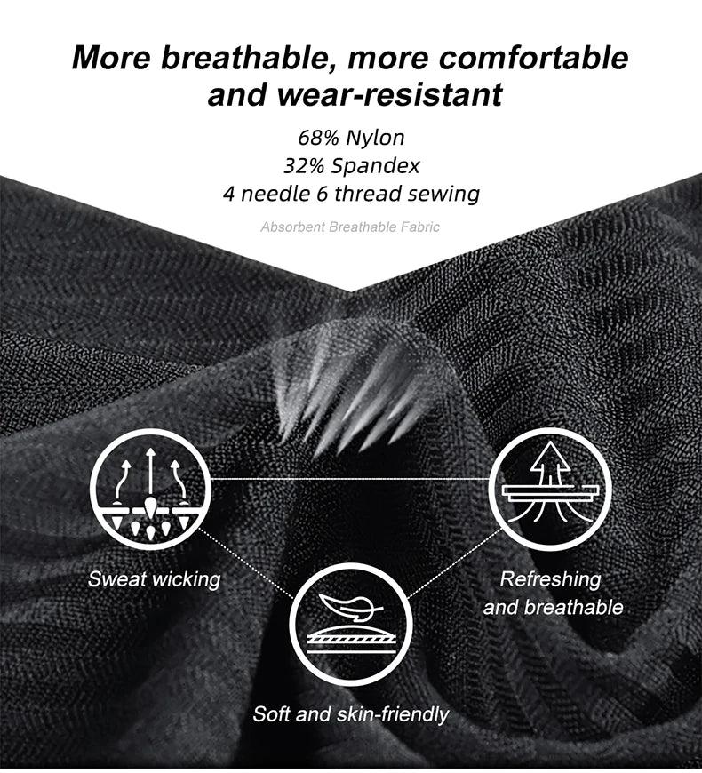 X-TIGER Men's Cycling Underwear Shorts 5D Padded Sports Riding Bike Bicycle MTB Liner Shorts with Anti-Slip Leg Grips