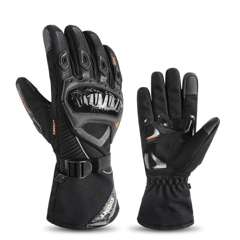 Red/Blue/Black/Pink/Purple SUOMY Winter Waterproof Warm Motorcycle Gloves Moto Touch Screen Outdoor Ski Motorbike Riding Gloves