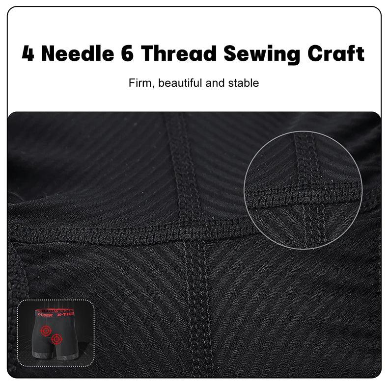 X-TIGER Men's Cycling Underwear Shorts 5D Padded Sports Riding Bike Bicycle MTB Liner Shorts with Anti-Slip Leg Grips