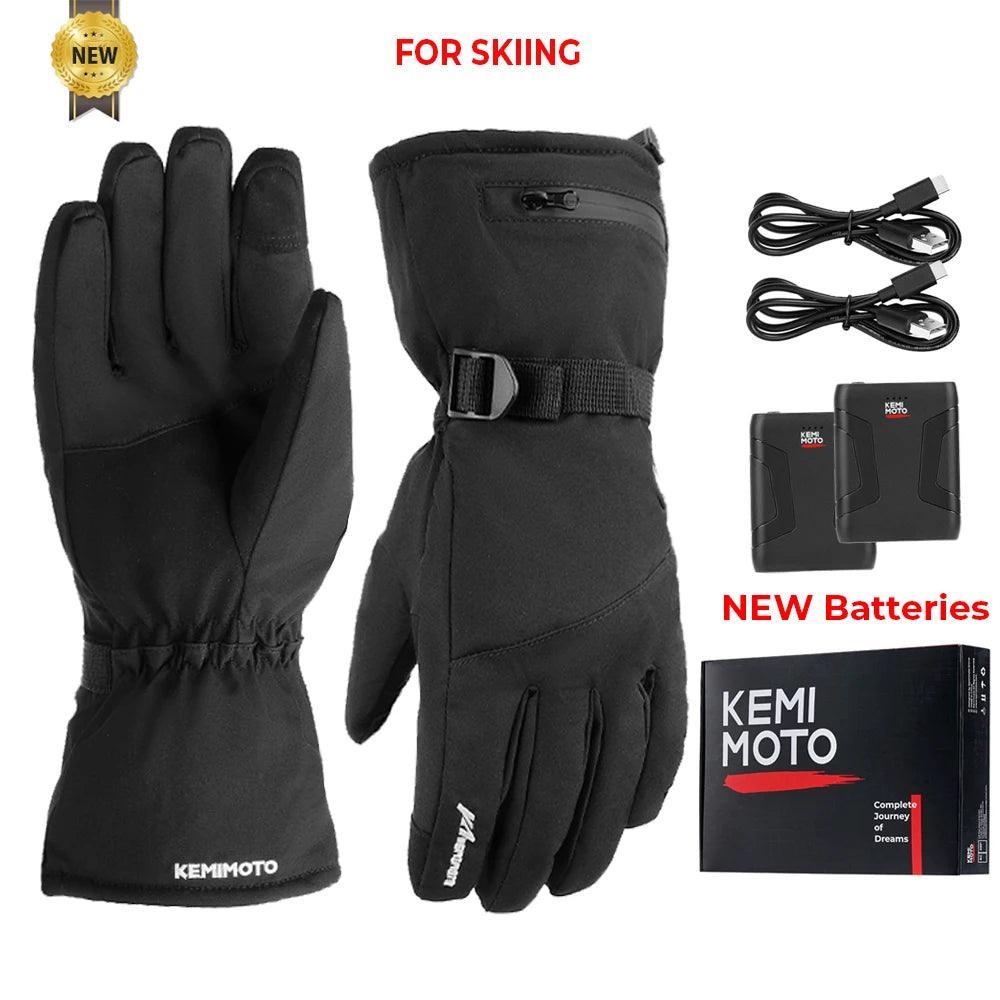 Heated Motorcycle Gloves for Winter riding Bike Thermal Gloves Warm Waterproof Rechargeable USB - Franklyn & Page Emporium