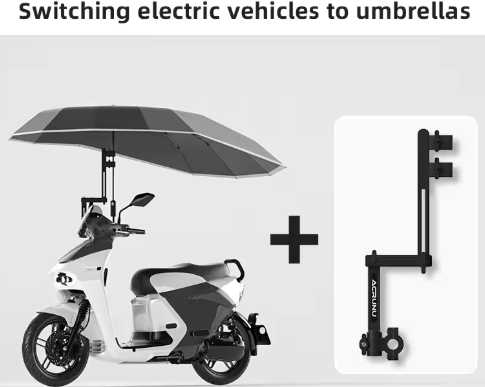 2025 New Enlarged Electric Vehicle Special Umbrella Foldable Shrinkable Reinforcement Super Wind-resistant Sunshade/Rain