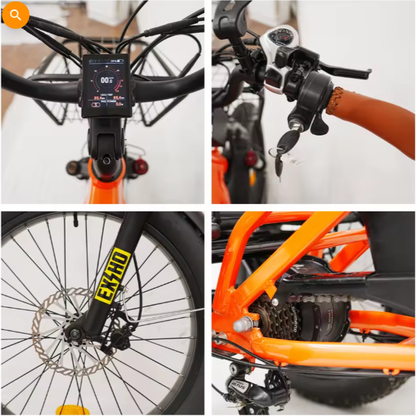 NEW*3 Wheel Electric Bike With Rear Passenger Seat Front 24 Inch Rear 20 Inch 4.0 Fat Tire Adult E-Tricycle