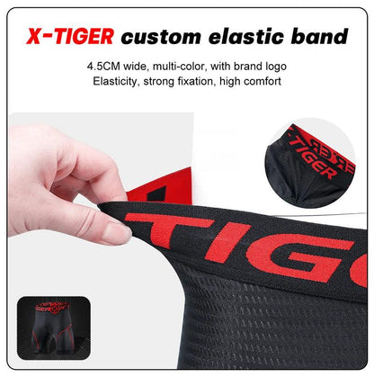 X-TIGER Men's Cycling Underwear Shorts 5D Padded Sports Riding Bike Bicycle MTB Liner Shorts with Anti-Slip Leg Grips