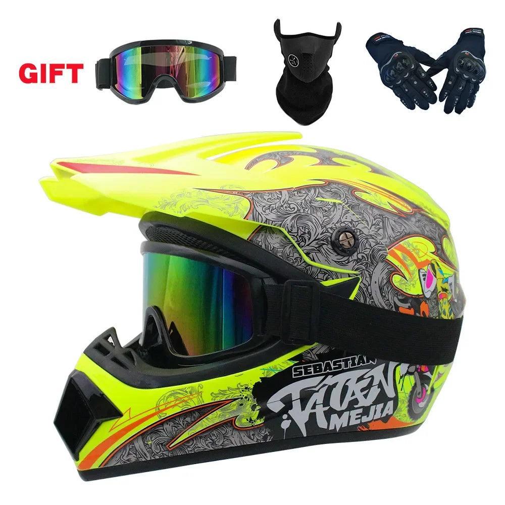 Motorcycle Helmet + 3 gifts - Off-road Motorbike Downhill AM DH Cross Capacete Motocross Casco helmets - Franklyn & Page Emporium