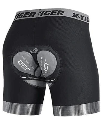 X-TIGER Men's Cycling Underwear Shorts 5D Padded Sports Riding Bike Bicycle MTB Liner Shorts with Anti-Slip Leg Grips