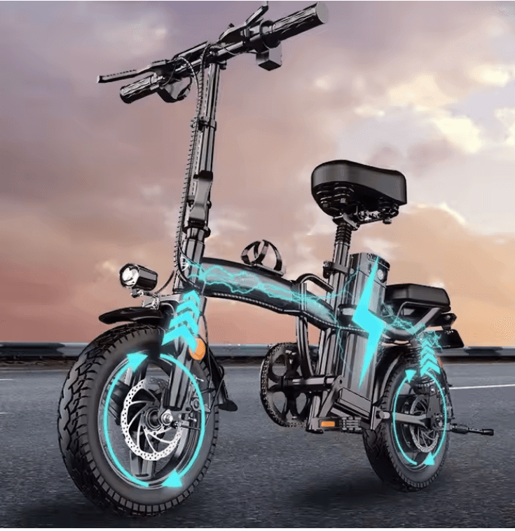14" Folding Electric Bicycle 48V 400W 10Ah 16ah 24ah 25Ah Foldable EBike